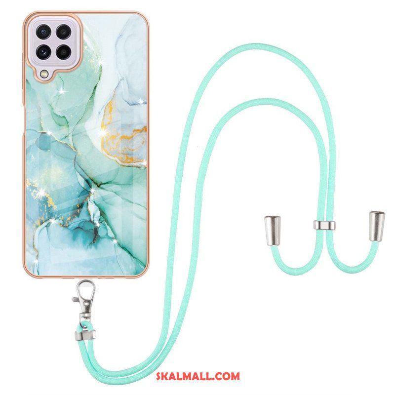 Skal Samsung Galaxy M32 Med Snodd Cord Marble Design