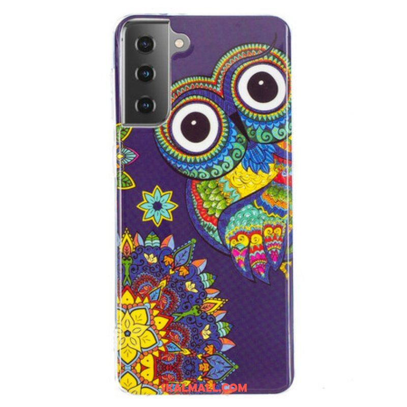 Skal Samsung Galaxy S21 5G Fluorescerande Uggla Mandala