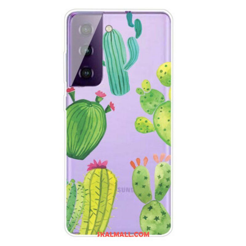 Skal Samsung Galaxy S21 FE Akvarell Kaktusar