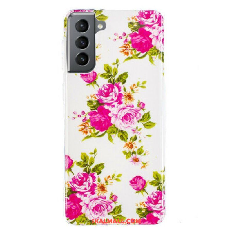 Skal Samsung Galaxy S21 FE Fluorescerande Liberty Flowers