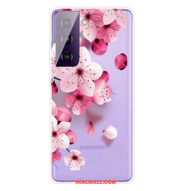 Skal Samsung Galaxy S21 FE Små Rosa Blommor