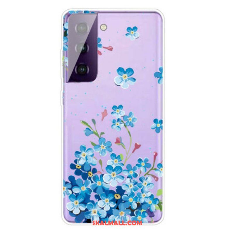 Skal Samsung Galaxy S21 Plus 5G Blå Blommor
