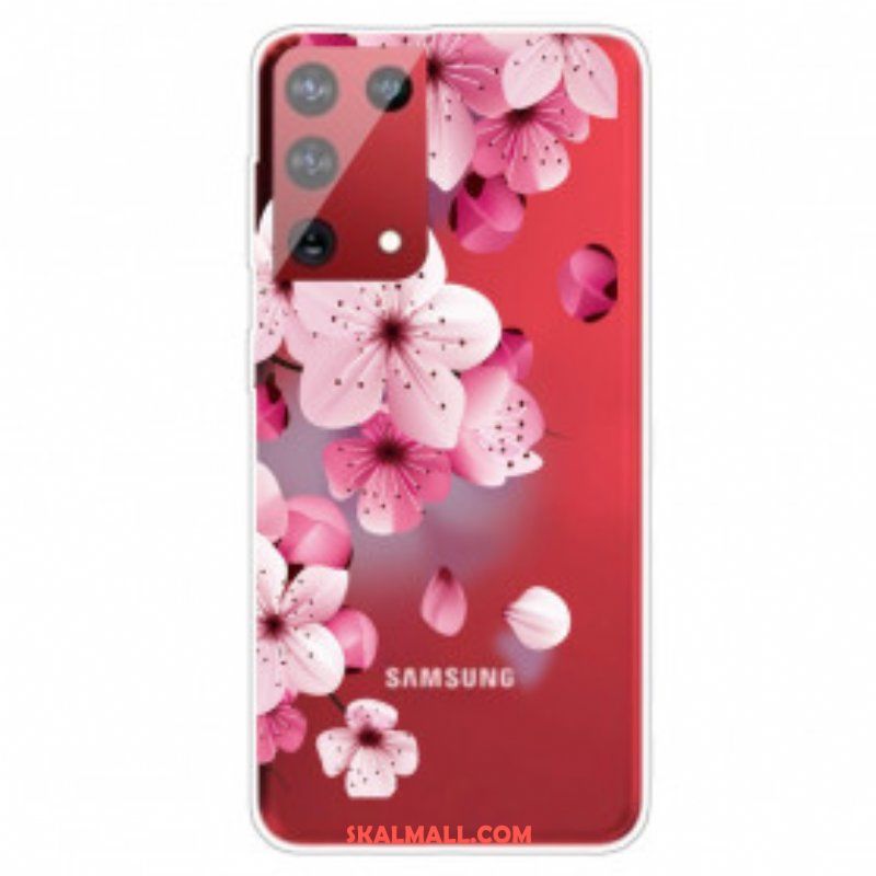 Skal Samsung Galaxy S21 Ultra 5G Små Rosa Blommor