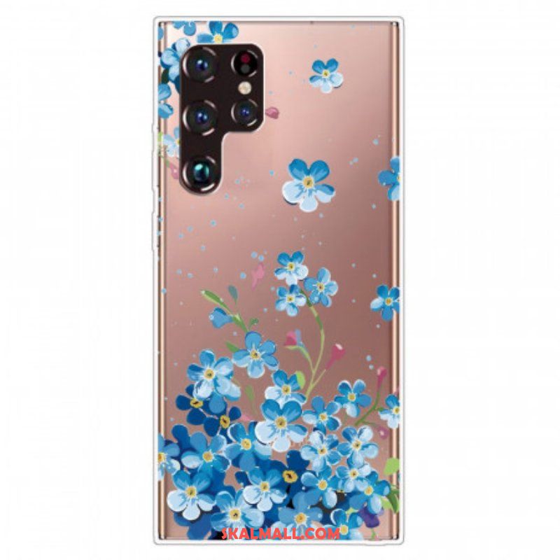 Skal Samsung Galaxy S22 Ultra 5G Blå Blommor