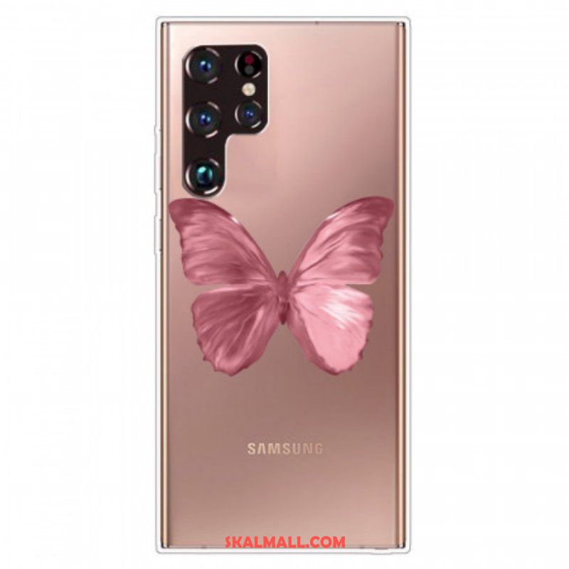 Skal Samsung Galaxy S22 Ultra 5G Rosa Fjärilsslang