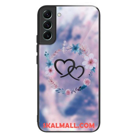 Skal Samsung Galaxy S24 5g Hjärtan Och Blommor Av Härdat Glas