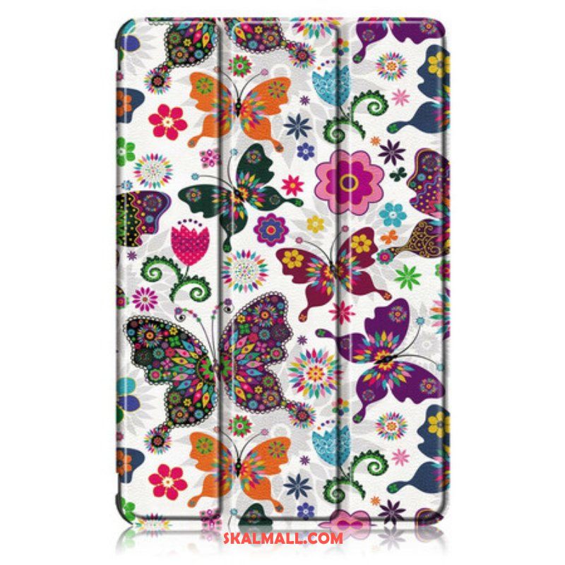 Skal Samsung Galaxy Tab S7 FE Förbättrade Fjärilar Och Blommor