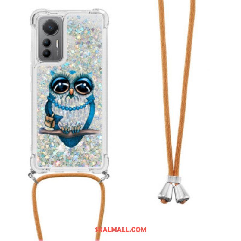 Skal Xiaomi 12 Lite Med Snodd Paljett Dragsko Mrs. Owl