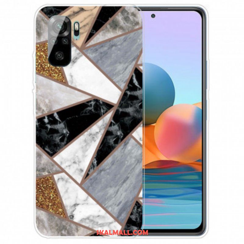 Skal Xiaomi Redmi Note 10 / 10S Marmor Med Intensiv Geometri