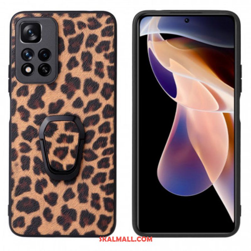 Skal Xiaomi Redmi Note 11 Pro Plus 5G Ringstöd I Leopardstil