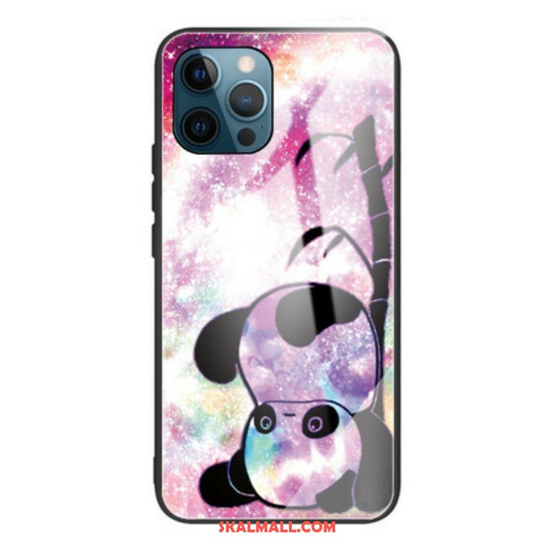 Skal iPhone 13 Pro Panda Och Bambu Härdat Glas