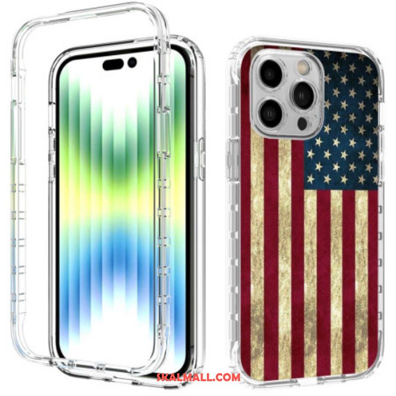 Skal iPhone 14 Pro Max Förstärkt Amerikanska Flaggan