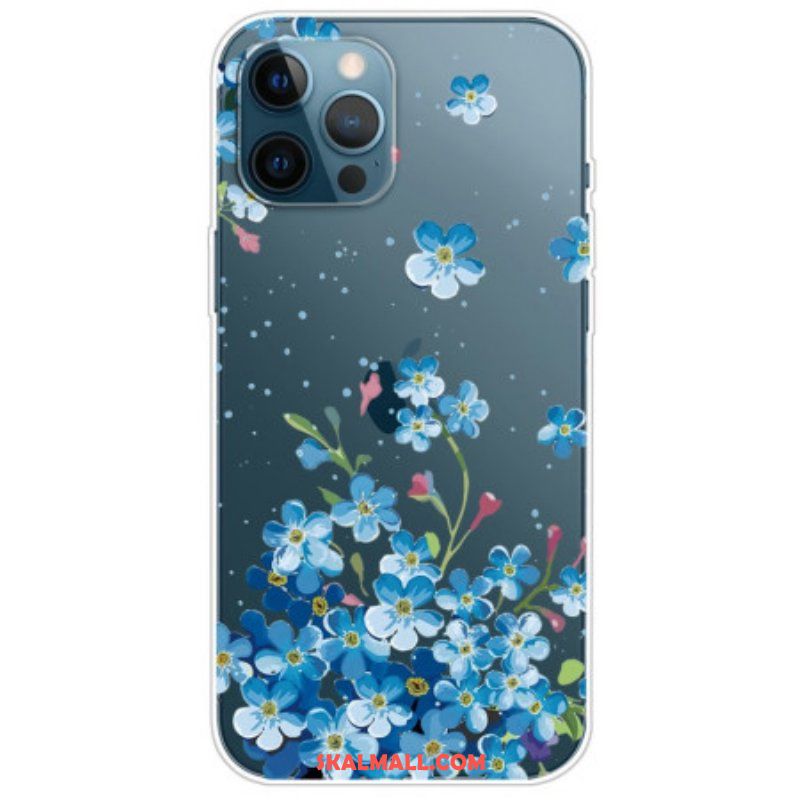 Skal iPhone 14 Pro Sömlösa Blå Blommor