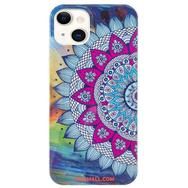 Skal iPhone 15 Plus Fluorescerande Mandala