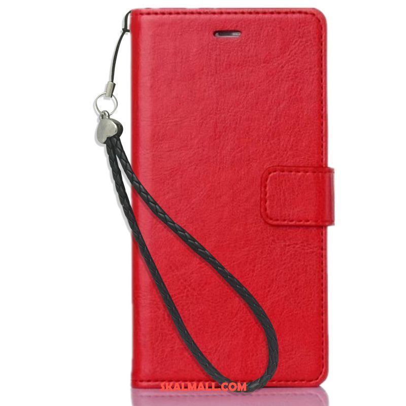 Sony Xperia L1 Skal Plånbok Röd Support Täcka Läderfodral Rea