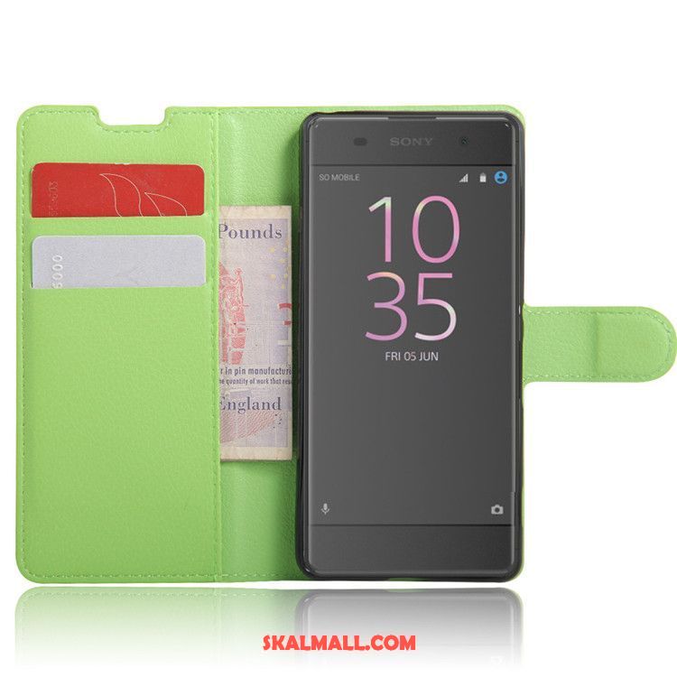 Sony Xperia Xa1 Plus Skal Kort Skydd Läderfodral Plånbok Grön Till Salu
