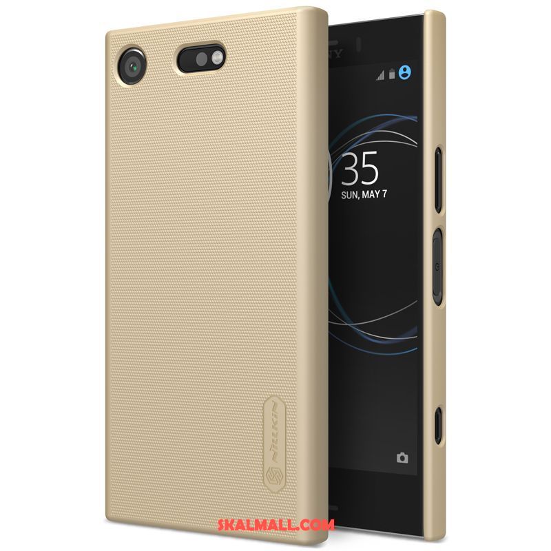 Sony Xperia Xz1 Compact Skal Guld Skydd Nubuck Mobil Telefon Fallskydd Billig