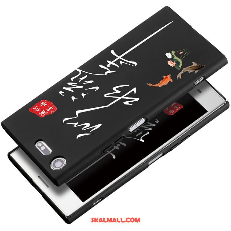 Sony Xperia Xz1 Compact Skal Nubuck Mobil Telefon All Inclusive Svart Billig