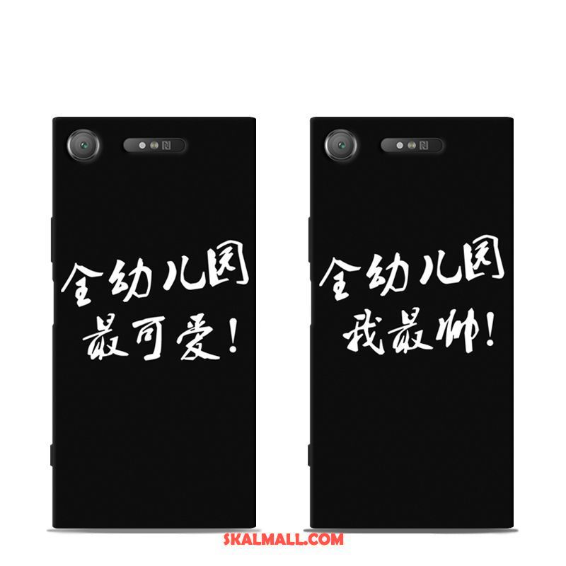 Sony Xperia Xz1 Skal Mobil Telefon Silikon Trend Varumärke Nubuck Fallskydd Butik