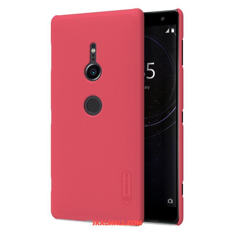 Sony Xperia Xz2 Skal Röd Nubuck Mobil Telefon Fallskydd Hård På Nätet