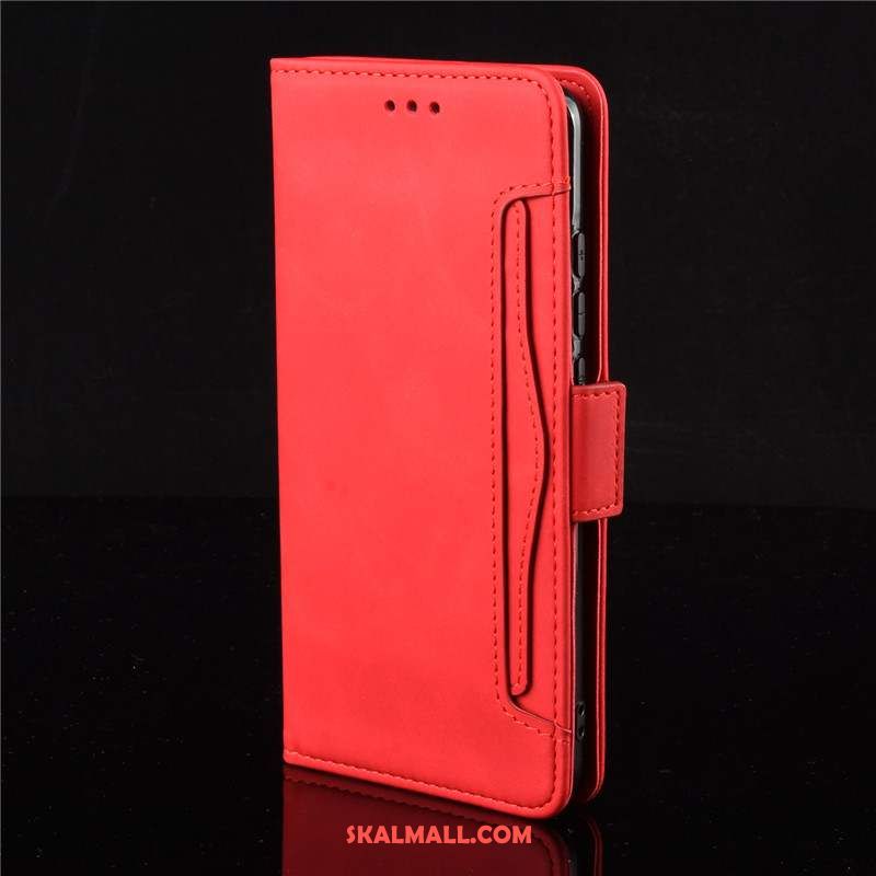 Xiaomi Mi 10 Pro Skal Liten Kort Skydd Röd Läderfodral Fodral Rea