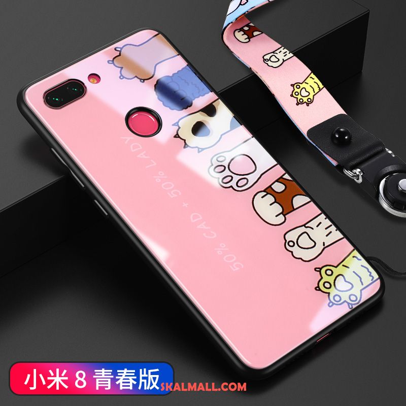Xiaomi Mi 8 Lite Skal Glas Trend Kreativa Par Ungdom Fodral Billig