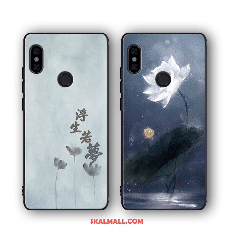 Xiaomi Mi 8 Se Skal Kyla Fallskydd Mobil Telefon Svart Blommor Billigt