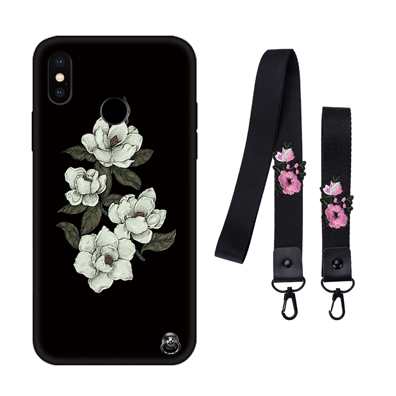 Xiaomi Mi 8 Se Skal Svart Retro Kreativa Liten Blommor Online