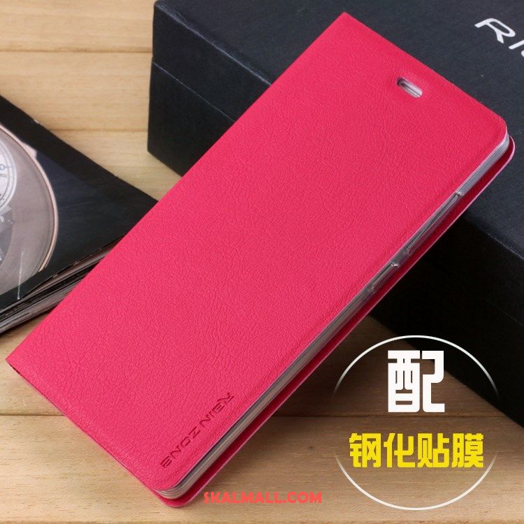 Xiaomi Mi 8 Skal Fallskydd Röd Liten Mobil Telefon Läderfodral Köpa