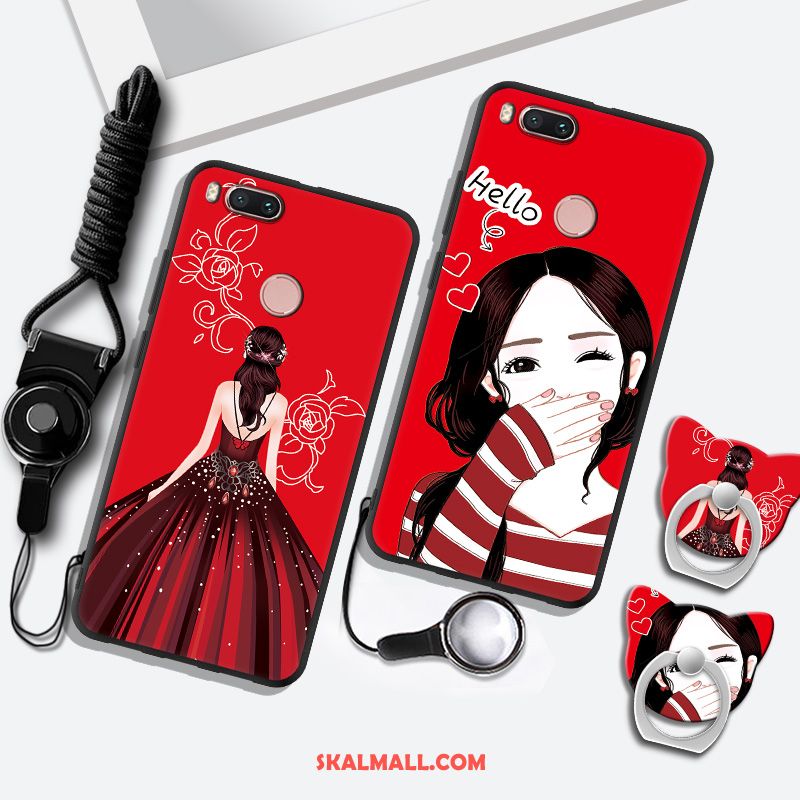 Xiaomi Mi A1 Skal Fallskydd Mobil Telefon Röd Support All Inclusive Fodral Butik