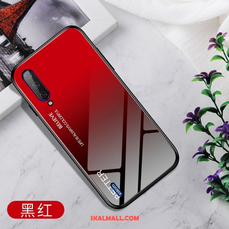 Xiaomi Mi A3 Skal Glas Röd Gradient Mobil Telefon Personlighet Fodral Butik