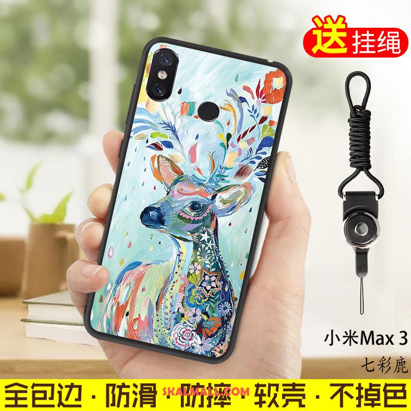 Xiaomi Mi Max 3 Skal Mobil Telefon Skydd Grön Hängsmycken Mjuk Rea