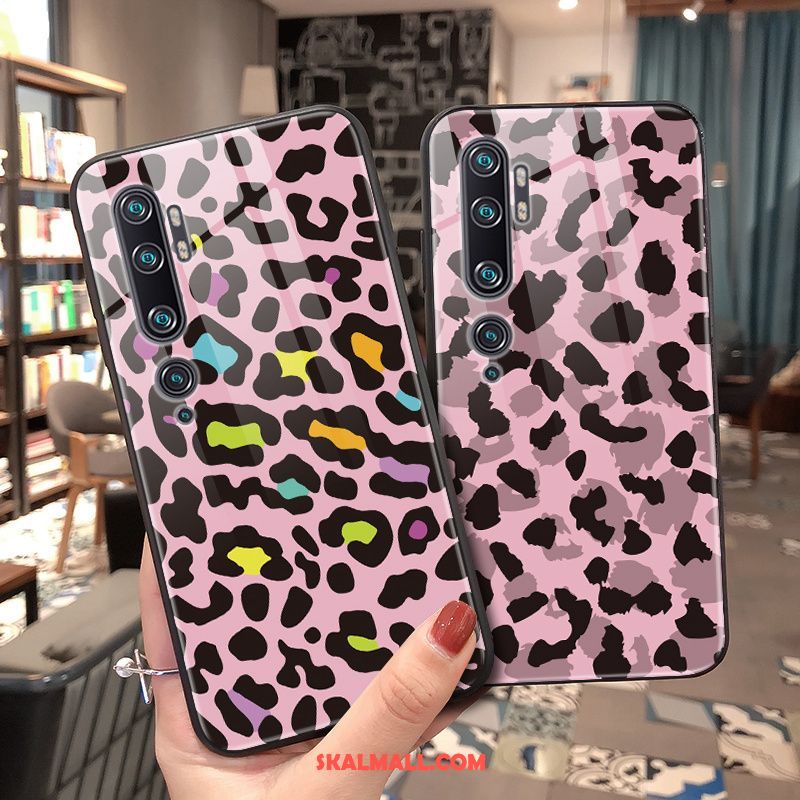 Xiaomi Mi Note 10 Skal Spegel Liten Rosa Glas Leopard Billig