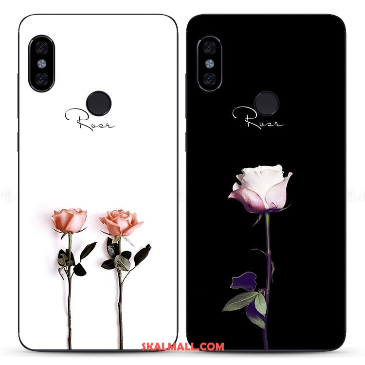 Xiaomi Redmi Note 5 Skal Blommor Konst Vit Enkel Liten Rea