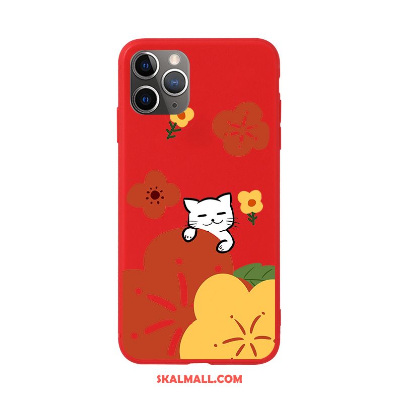 iPhone 11 Pro Skal Röd Skydd Katt Blommor Par Köpa