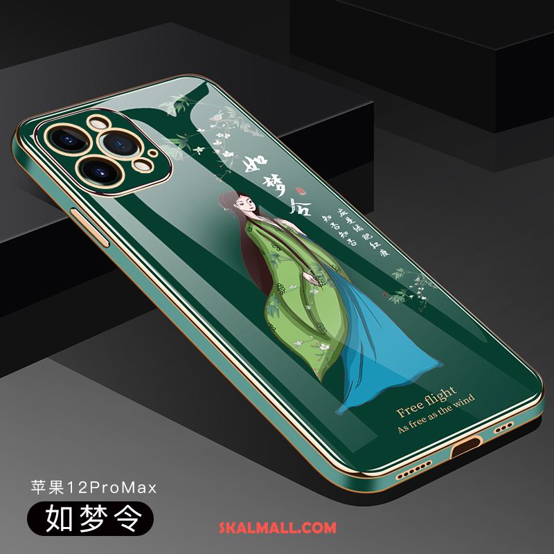 iPhone 12 Pro Max Skal Grön Skydd Transparent Fallskydd Trend Billigt