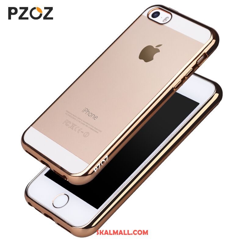 iPhone 5 / 5s Skal Silikon Enkel Mjuk Guld Plating Fodral Billigt