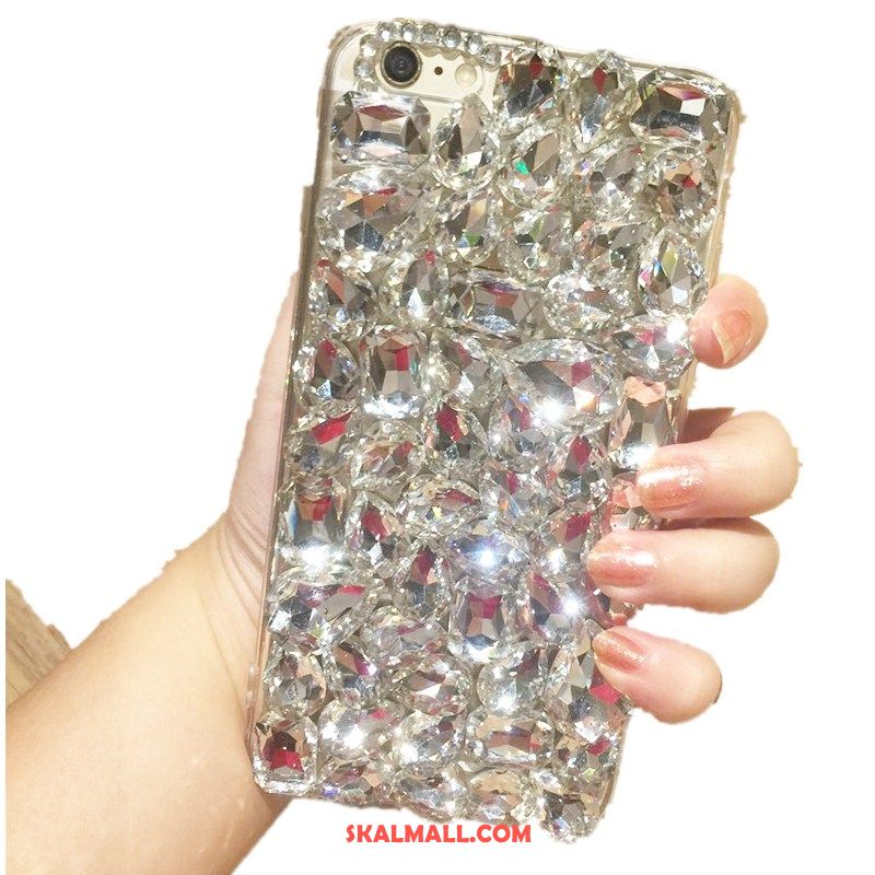 iPhone 6 / 6s Plus Skal Mjuk Blommor Med Strass Ny Mobil Telefon Billigt