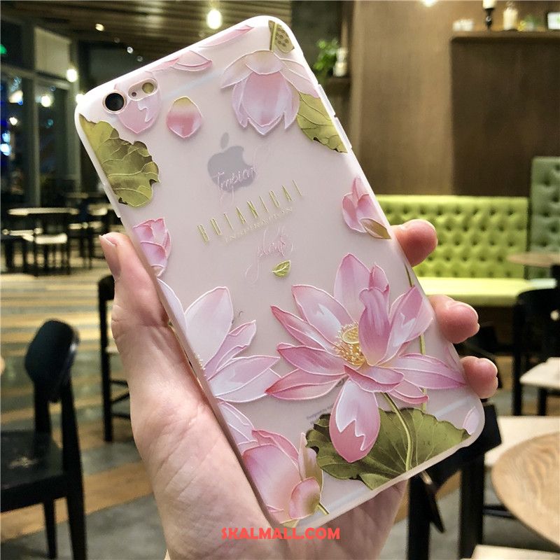 iPhone 6 / 6s Skal Mobil Telefon Blommor Skydd Rosa Mjuk Rea