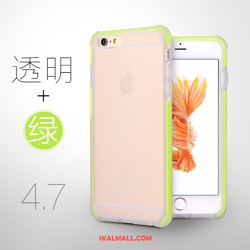 iPhone 6 / 6s Skal Nubuck Grön Transparent Fallskydd Silikon Rea