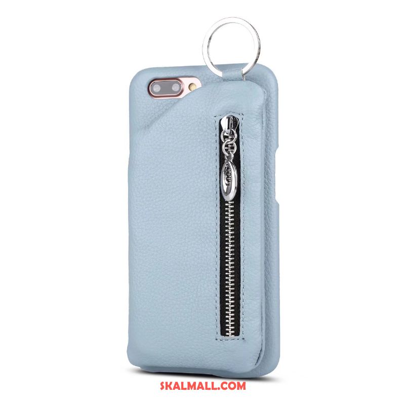 iPhone 7 Plus Skal Mobil Telefon Plånbok Läderfodral Blå Speciell Rea