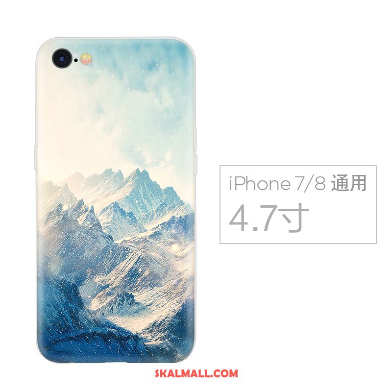 iPhone 7 Skal Kreativa Kinesisk Stil Silikon Blå Trend Rabatt