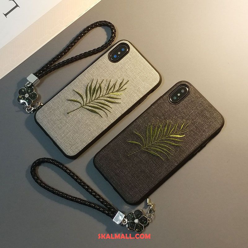 iPhone X Skal Broderi Hängsmycken Mjuk Skydd All Inclusive Köpa