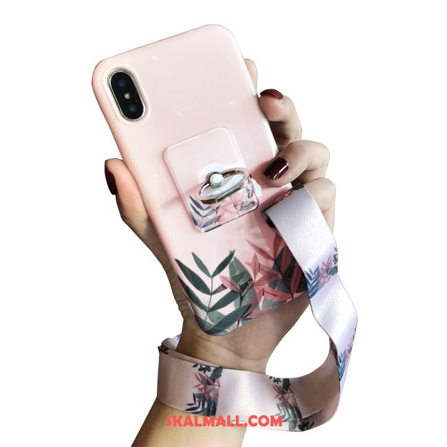 iPhone X Skal Silikon Support Rosa Fallskydd All Inclusive Billigt